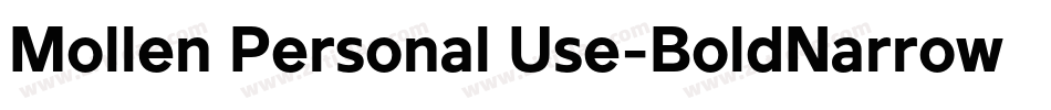 Mollen Personal Use-BoldNarrow字体转换